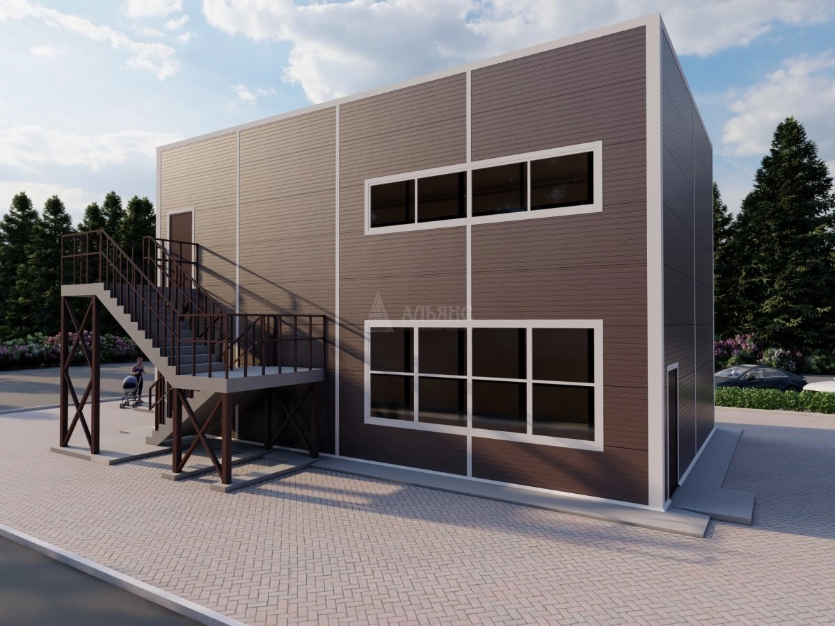 3D визуализация Оздоровительный центр из сэндвич-панелей - фото 5