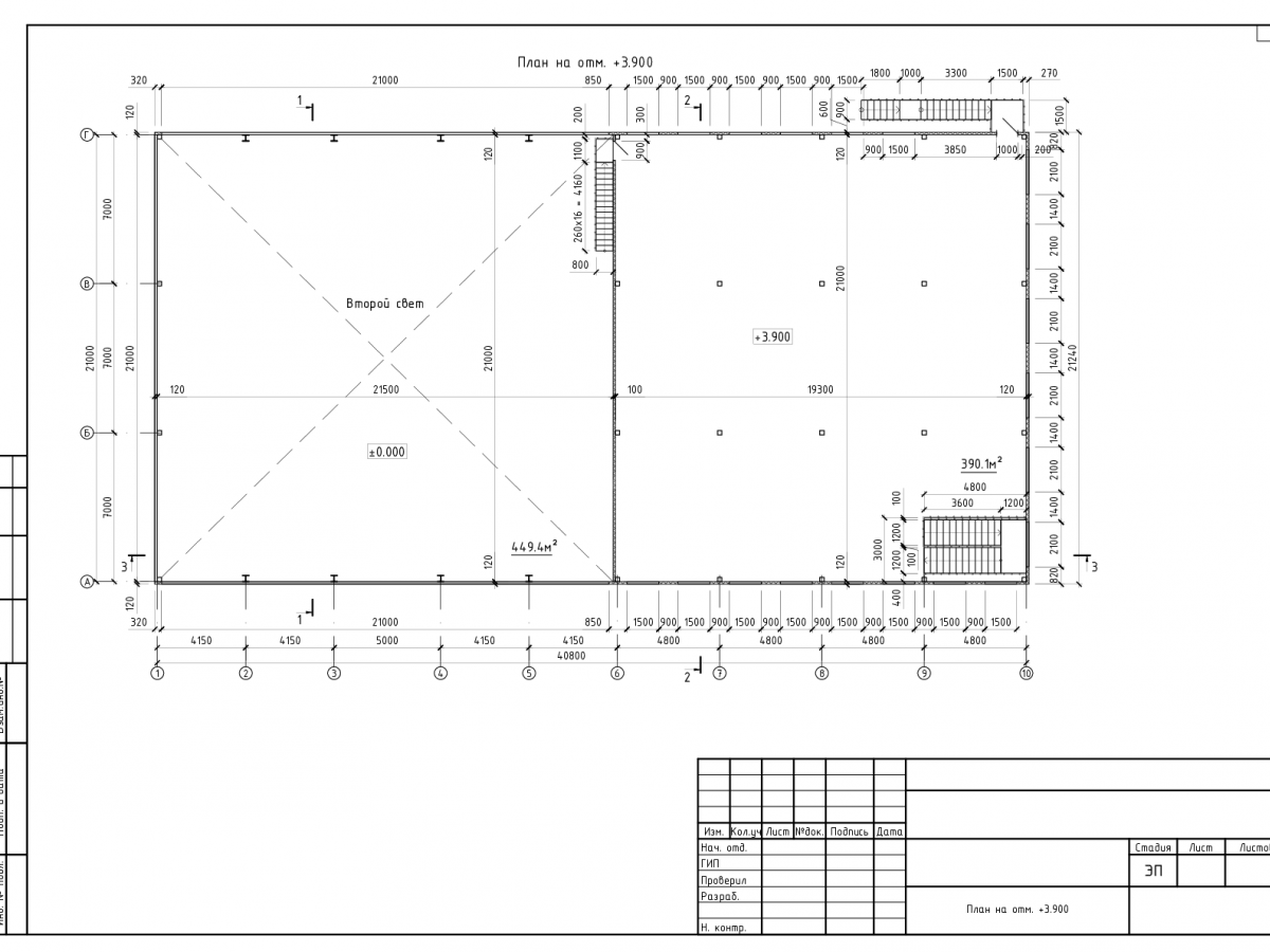 Планировка Проект СТО с АБК из сэндвич-панелей -  фото 4