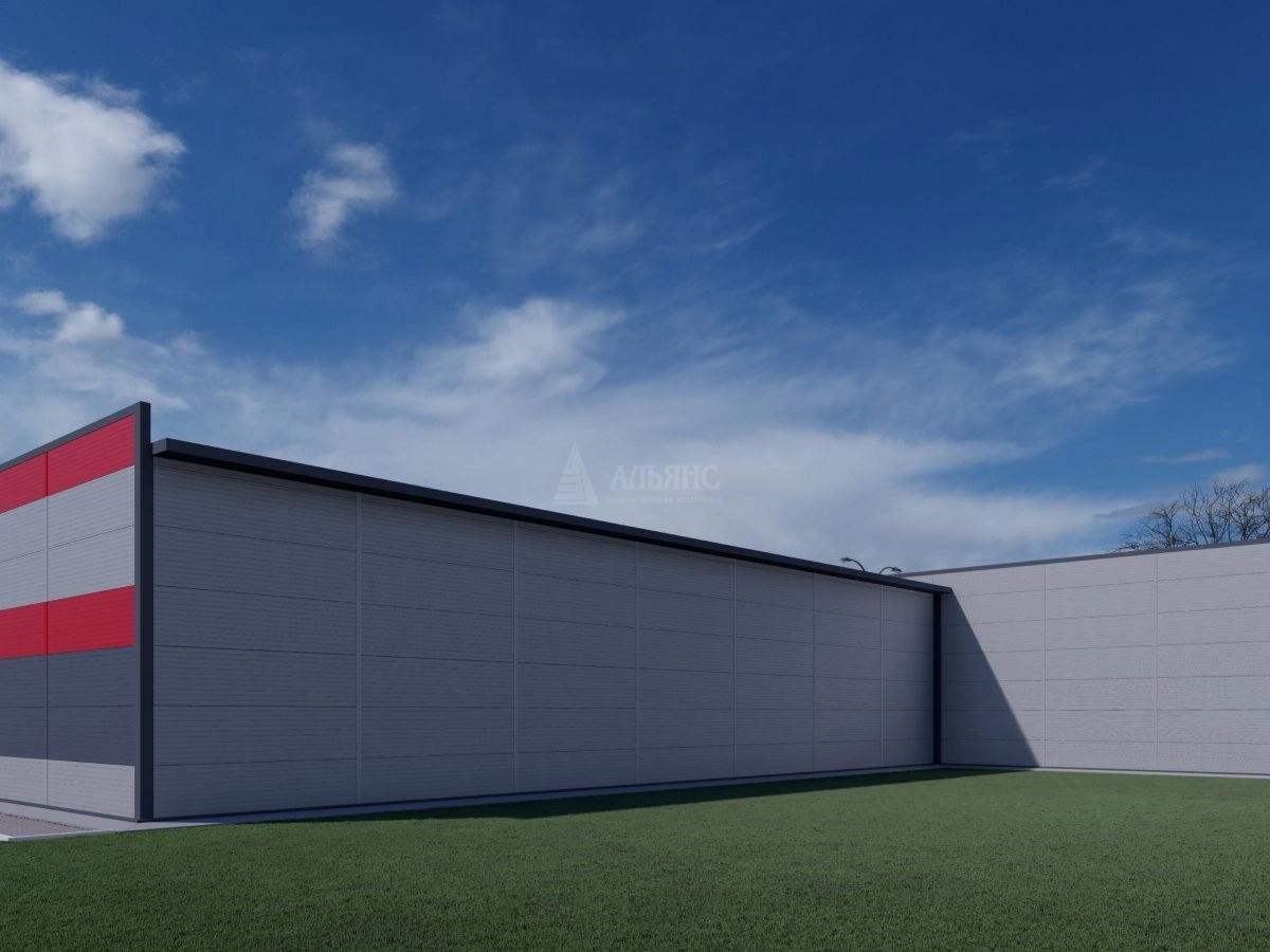 3D визуализация Магазины, ТЦ из сэндвич-панелей, павильоны из сэндвич панелей - фото 4