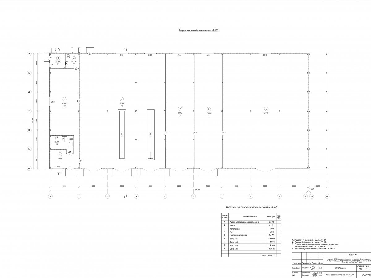 Планировка СТО из сэндвич-панелей -  фото 2