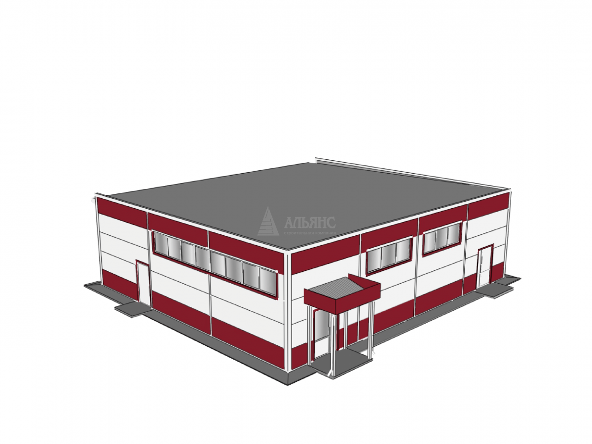 3D визуализация Магазин из сэндвич-панелей - фото 13