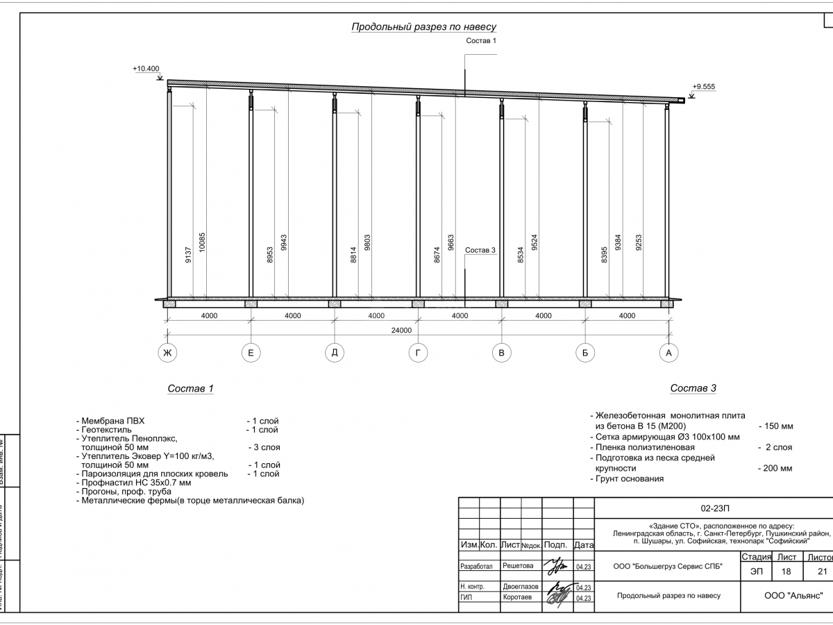 3D визуализация СТО с АБК с навесом  из сэндвич-панелей - фото 15